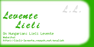 levente lieli business card